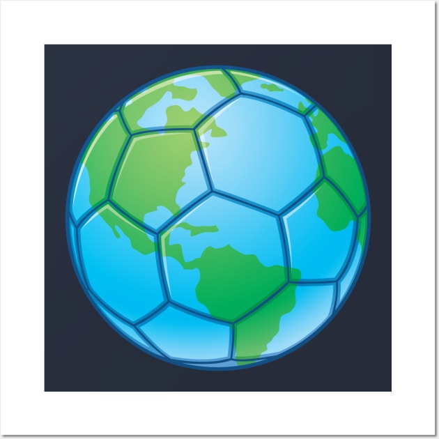 Planet Earth World Cup Soccer Ball Wall Art by fizzgig